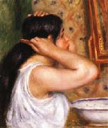 Auguste renoir The Toilette Woman Combing Her Hair France oil painting artist